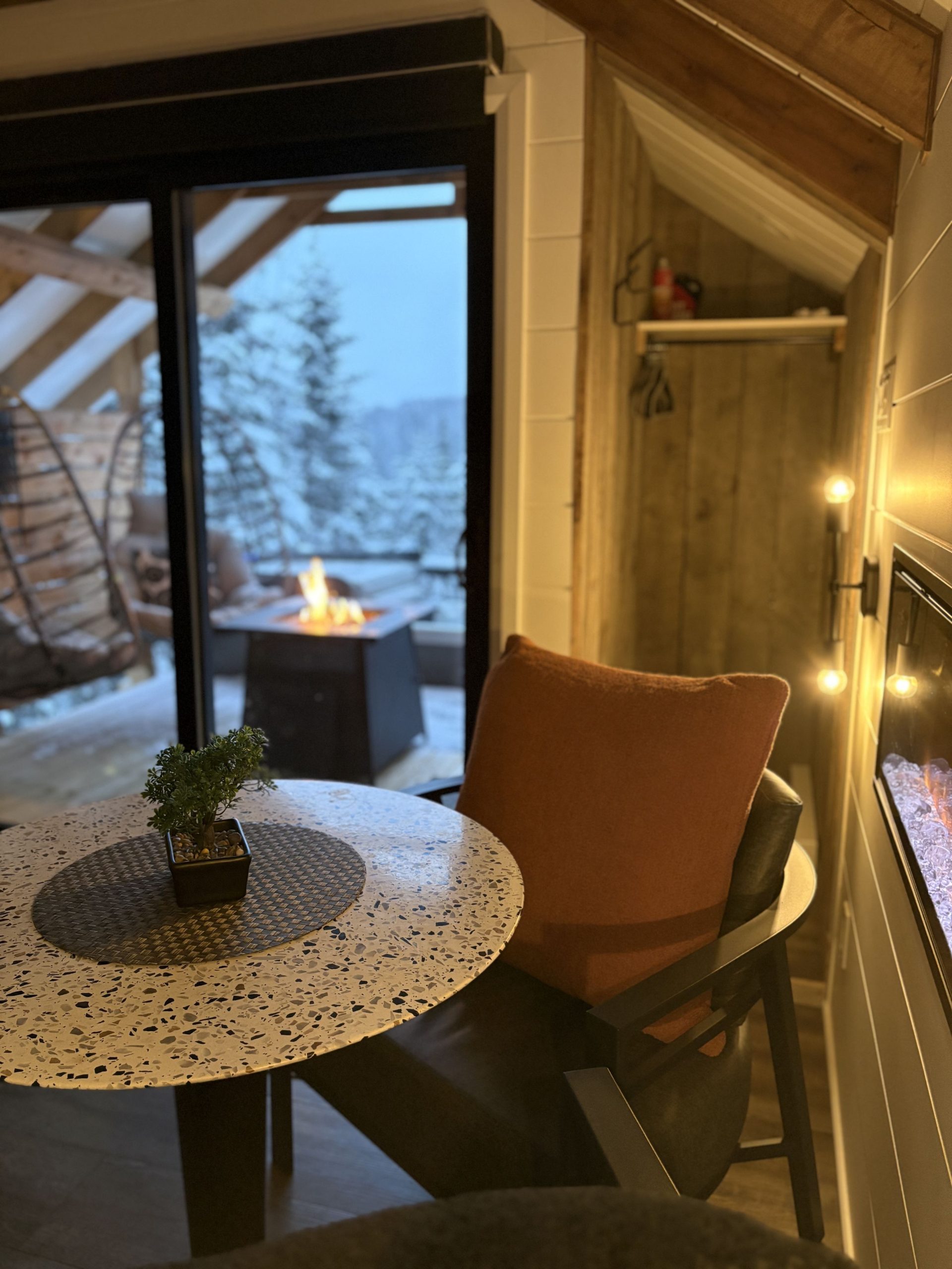 mini-chalet tout équipé dans charlevoix