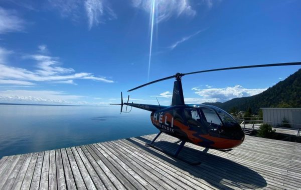 photo helico Forfait glamping et tour d'hélico Momentôm et Héli-Charlevoix